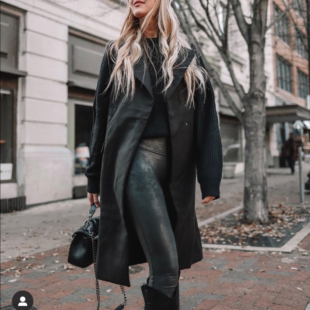 Black long vest